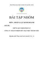 Bài tập nhóm môn pháp luật kinh doanh
