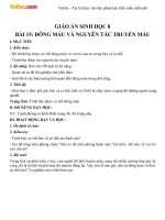 giao an sinh hoc 8 bai 15