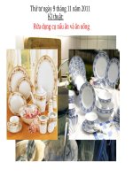 Bài 8. Rửa dụng cụ nấu ăn và ăn uống