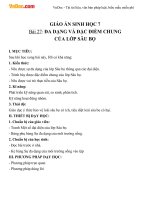 giao an sinh hoc 7 bai 27
