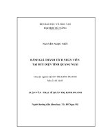 Đánh giá thành tích nhân viên tại bưu điên Tỉnh Quảng Ngãi
