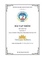 Bài tập nhóm  Tìm hiểu về tổng công ty hàng không việt nam CTCP