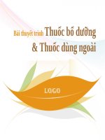 Thuốc bổ dưỡng và thuốc dùng ngoài