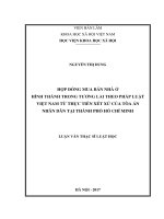 Hợp đồng mua bán nhà ở hình thành trong tương lai theo pháp luật Việt Nam từ thực tiễn xét xử của Tòa án nhân dân tại Thành phố Hồ Chí Minh