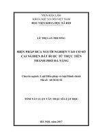 luận văn Biện pháp đưa người nghiện vào cơ sở cai nghiện bắt buộc từ thực tiễn Thành Phố Đà Nẵng (tt)