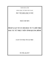 Pháp luật ưu đãi đầu tư và hỗ trợ đầu tư từ thực tiễn tỉnh Quảng Bình
