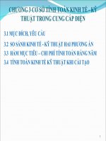 CƠ sở TÍNH TOÁN KINH tế   kỹ THUẬT TRONG CUNG cấp điện 