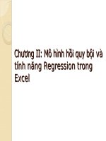 Mô hình hồi quy bội và tính năng regression trong excel 
