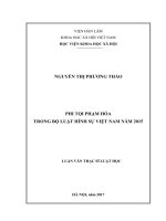 Phi tội phạm hóa trong bộ luật Hình sự 2015 (LV thạc sĩ)