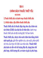 chính sách thuốc thiết yếu 