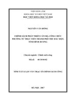 Chính sách phát triển cán bộ, công chức phường từ thực tiễn thành phố Thủ Dầu Một, tỉnh Bình Dương (tt)