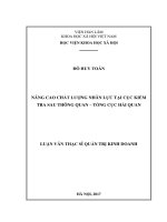 Nâng cao chất lượng nhân lực tại Cục Kiểm tra sau thông quan  Tổng cục Hải quan