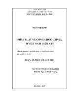 Pháp luật về công chức cấp xã ở Việt Nam hiện nay (LA tiến sĩ)