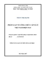 Pháp luật về công chức cấp xã ở Việt Nam hiện nay (tt)