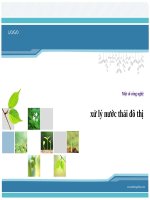 Một số công nghệ xử lý nước thải đô thị 