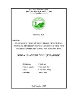 Áp dụng quy trình kỹ thuật trong chăn nuôi và phòng trị bệnh phân trắng ở lợn con tại trại Ngô Thị Hồng Gấm huyện Lương Sơn  tỉnh Hòa Bình.
