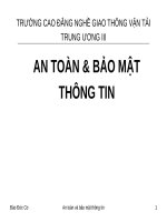 AN TOÀN  bảo mật THÔNG TIN 
