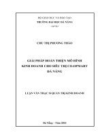 Giải pháp hoàn thiện mô hình kinh doanh cho siêu thị CO.OPMART Đà Nẵng.
