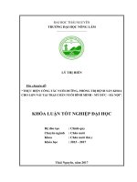 Thực hiện công tác nuôi dưỡng, phòng trị bệnh sản khoa cho lợn nái tại trai chăn nuôi Bình Minh  Mỹ Đức  Hà Nội