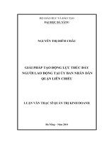 Giải pháp tạo động lực thúc đẩy người lao động tại UBND Quận Liên Chiểu