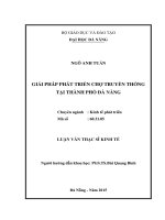 Giải pháp phát triển chợ truyền thống tại Thành phố Đà Nẵng