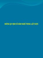 những quy định về hành nghề trong luật dược 