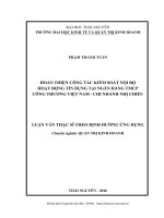 Hoàn thiện công tác kiểm soát nội bộ hoạt động tín dụng tại ngân hàng thương mại cổ phần công thương việt nam   chi nhánh nhị chiểu 