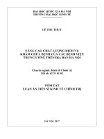 Nâng cao chất lượng dịch vụ khám chữa bệnh của các bệnh viện trung ương trên địa bàn hà nội  