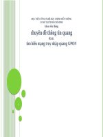 tìm hiểu mạng truy nhập quang GPON 