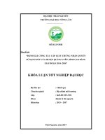 Đánh giá công tác cấp giấy chứng nhận quyền sử dụng đất tại huyện quảng uyên, tỉnh cao bằng giai đoạn 2014 đến năm 2016 