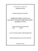 Marketing dịch vụ đào tạo tại trung tâm phát triển phần mềm Đại học Đà Nẵng