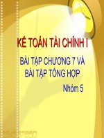 bài tập chương 7 kế toán hoạt động thương mại và xác định kết quả hoạt động kinh doanh và bài tập tổng hợp 