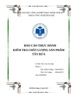 Thực Hành Kiểm Tra Chất Lượng Sản Phẩm Tẩy Rửa