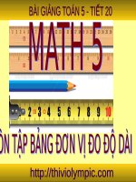 Ôn tập: Bảng đơn vị đo độ dài