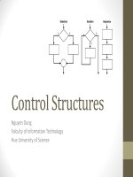 Bài giảng Tin học đại cương A (dành cho khối tự nhiên): Control Structures