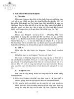 đề xuất chiến lược kinh doanh khách sạn kingston 