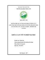 Đánh giá hiệu quả sử dụng hầm Biogas trong xử lý nước thải chăn nuôi quy mô trang trại chăn nuôi lợn giống, sơ sở 2 Ông Phạm Đức Hùng Tại Xã Hương Lung – Huyện Cẩm Khê – Tỉnh Phú Thọ năm 2016.