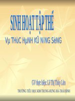 sinh hoattj tập thể và thực hành KNS