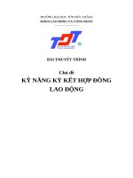 kỹ năng ký kết hợp đồng lao động 