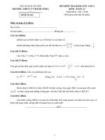 ĐỀ THI KHẢO SÁT TOÁN  12 CÓ ĐÁP ÁN (ĐỀ 5)