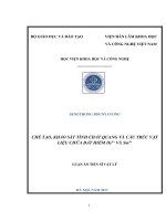 Chế tạo, khảo sát tính chất quang  cấu trúc của vật liệu chứa đất hiếm Dy3+ và Sm3+