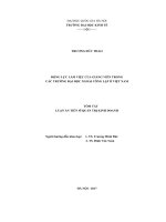 Động lực làm việc của giảng viên trong các trường đại học ngoài công lập ở việt nam 