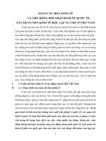 BÀI GIẢNG KINH tế CHÍNH TRỊ, CHUYÊN đề TOÀN cầu hóa, CHỦ ĐỘNG hội NHẬP KINH tế QUỐC tế và xây DỰNG nền KINH tế độc lập tự CHỦ ở VIỆT NAM