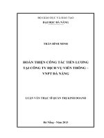 Hoàn thiện công tác tiền lương tại công ty dịch vụ viễn thông - VNPT Đà Nẵng.