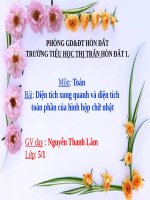 Diện tích xung quanh và diện tích toàn phần của hình hộp chữ nhật