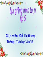 Chia một số tự nhiên cho một số tự nhiên mà thương tìm được là một số thập phân