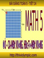 Đề - ca - mét vuông. Héc - tô - mét vuông