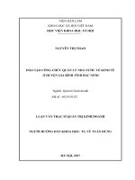 Đào tạo công chức quản lý nhà nước về kinh tế ở huyện Gia Bình tỉnh Bắc Ninh (LV thạc sĩ)