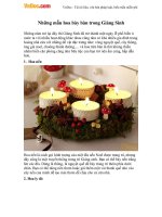 mau hoa trang tri ban tiec giang sinh