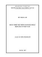 Hoàn thiện hệ thống đảm bảo hoạt động bay ở Việt Nam (Luận án tiến sĩ)